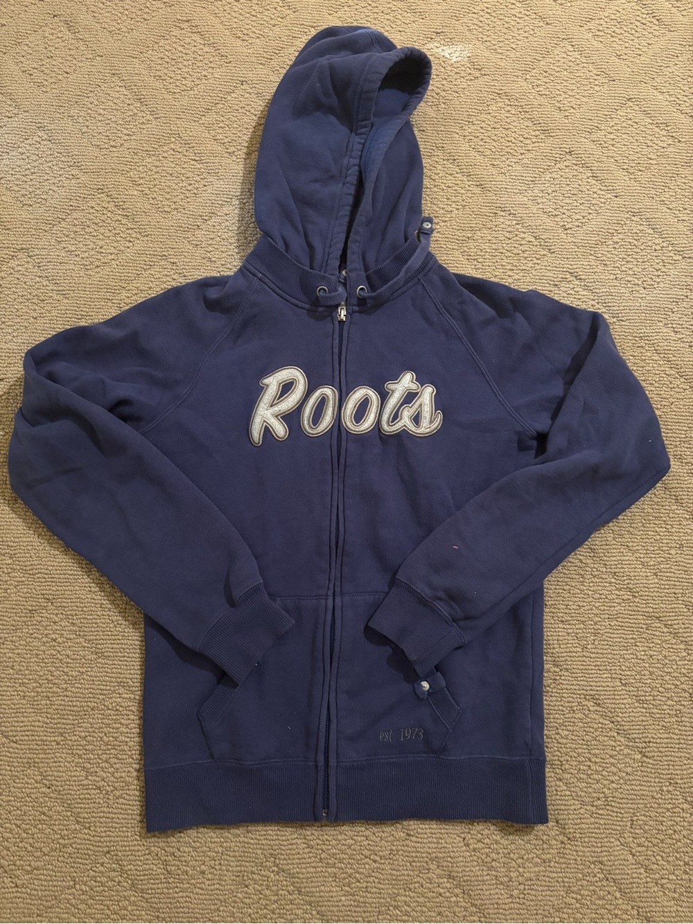 Roots Y2K navy blue zip up